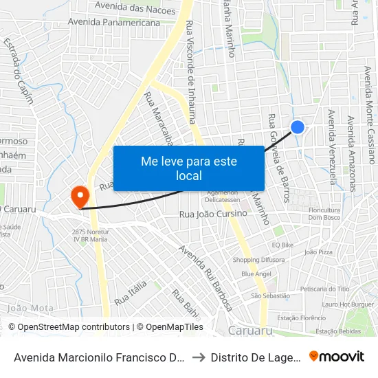 Avenida Marcionilo Francisco Da Silva, 683c to Distrito De Lage Grande map