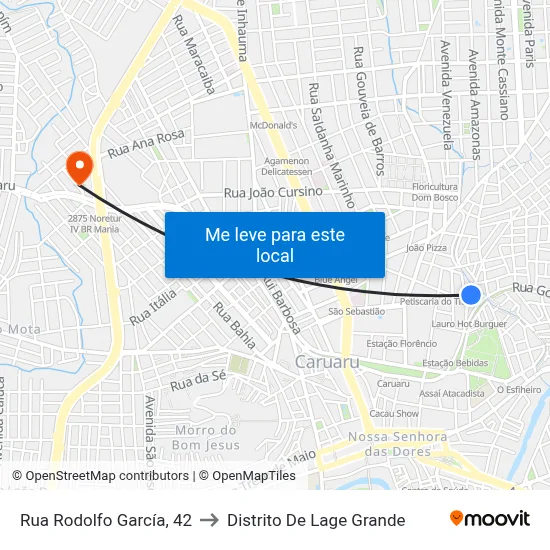 Rua Rodolfo García, 42 to Distrito De Lage Grande map