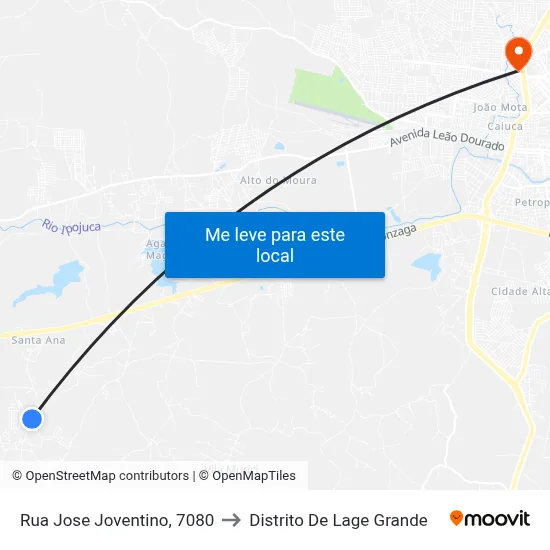 Rua Jose Joventino, 7080 to Distrito De Lage Grande map