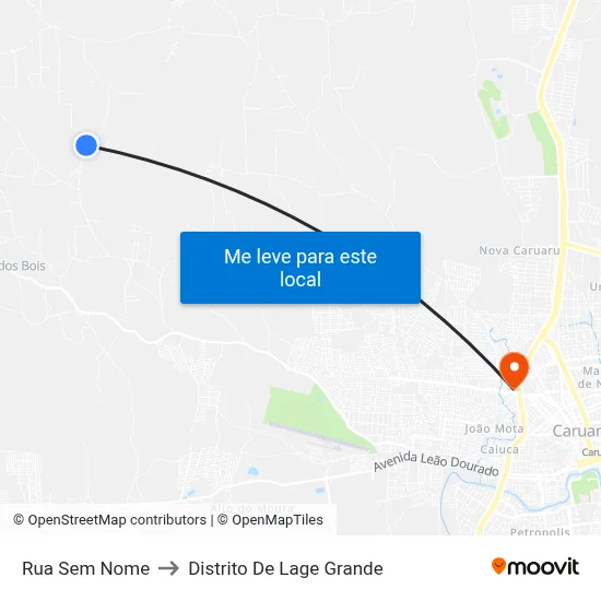 Rua Sem Nome to Distrito De Lage Grande map