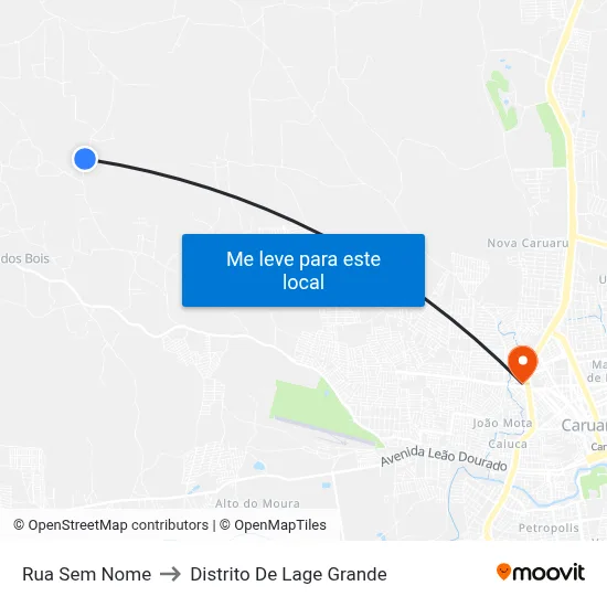 Rua Sem Nome to Distrito De Lage Grande map