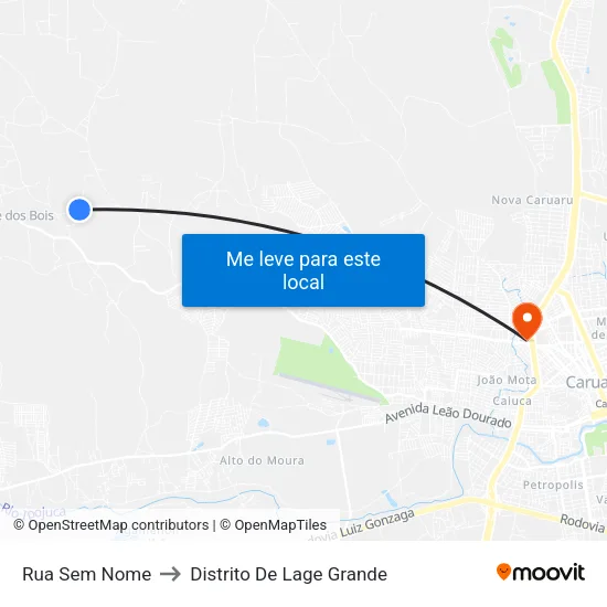 Rua Sem Nome to Distrito De Lage Grande map