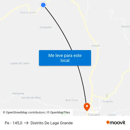 Pe - 145,0 to Distrito De Lage Grande map