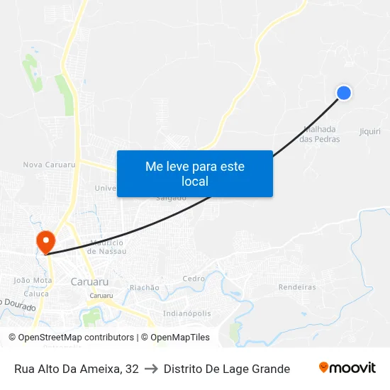 Rua Alto Da Ameixa, 32 to Distrito De Lage Grande map