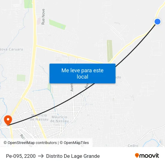 Pe-095, 2200 to Distrito De Lage Grande map