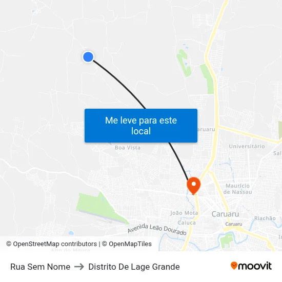 Rua Sem Nome to Distrito De Lage Grande map