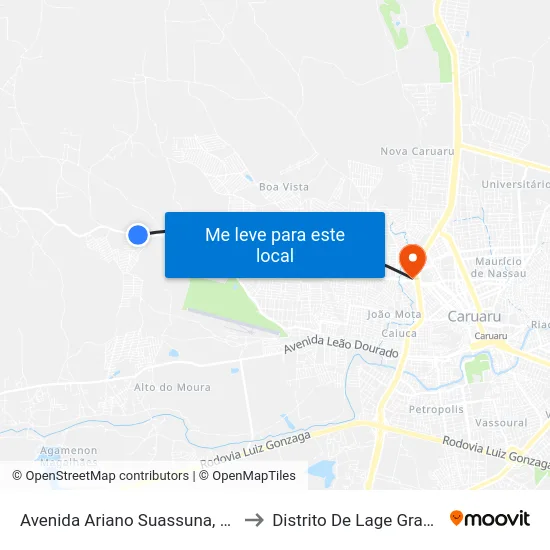 Avenida Ariano Suassuna, 583 to Distrito De Lage Grande map
