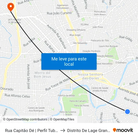 Rua Capitão Dé | Perfil Tubos to Distrito De Lage Grande map