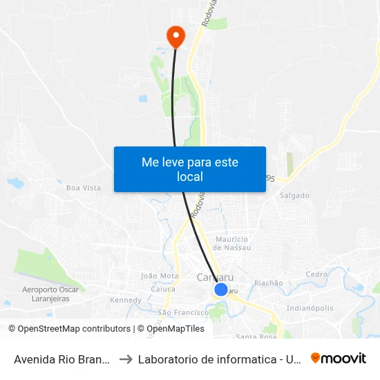 Avenida Rio Branco 149 to Laboratorio de informatica - UFPE /CAA map