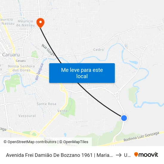 Avenida Frei Damião De Bozzano 1961 | Maria José Recepções to Unip map