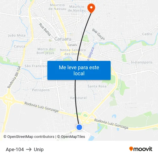 Ape-104 to Unip map