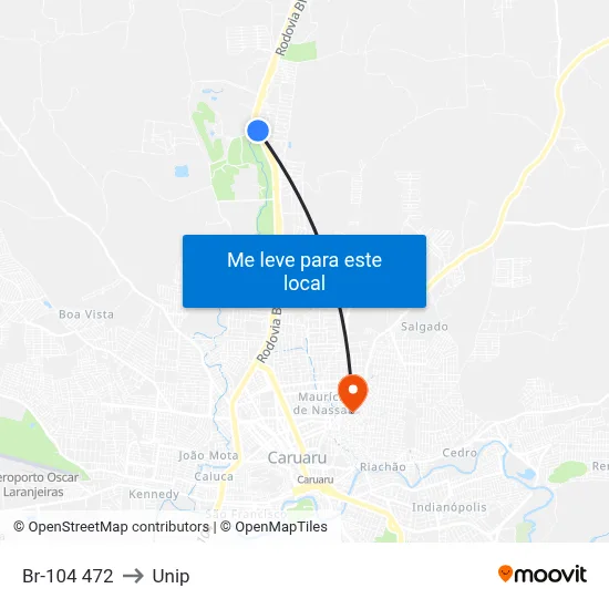 Br-104 472 to Unip map