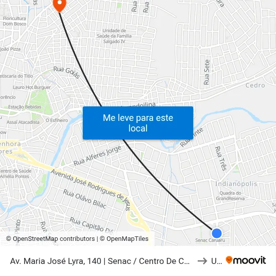 Av. Maria José Lyra, 140 | Senac / Centro De Convenções Djalma Farias Cintra to Unip map