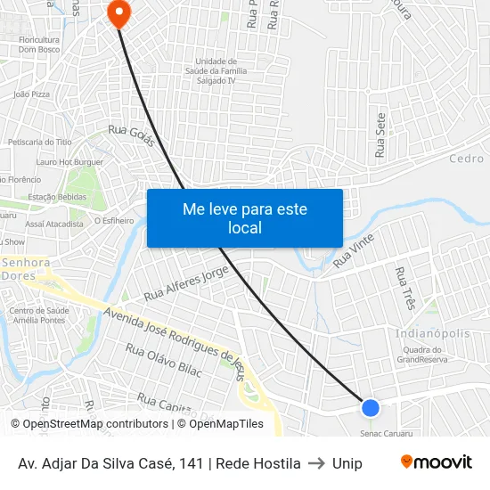Av. Adjar Da Silva Casé, 141 | Rede Hostila to Unip map