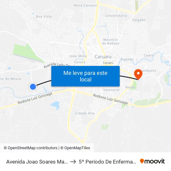Avenida Joao Soares Machado Dist Indust, 1000 to 5º Período De Enfermagem - UNIFAVIP I Devry map
