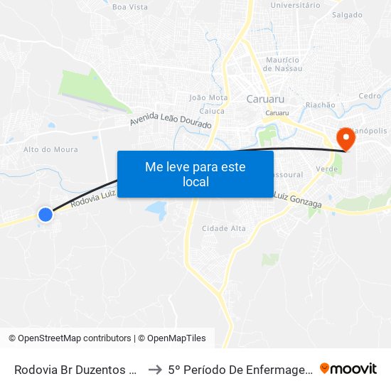 Rodovia Br Duzentos E Trinta E Dois, 489 to 5º Período De Enfermagem - UNIFAVIP I Devry map