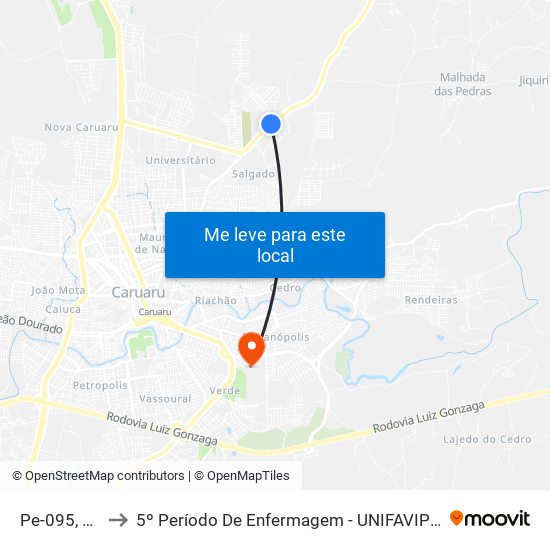 Pe-095, 540 to 5º Período De Enfermagem - UNIFAVIP I Devry map