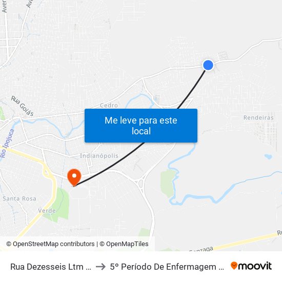 Rua Dezesseis Ltm Sao Jose, 11 to 5º Período De Enfermagem - UNIFAVIP I Devry map