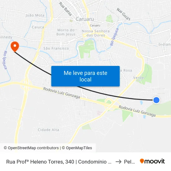 Rua Profº Heleno Torres, 340 | Condomínio Praça Das Palmeiras to Peladas map