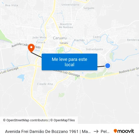 Avenida Frei Damião De Bozzano 1961 | Maria José Recepções to Peladas map