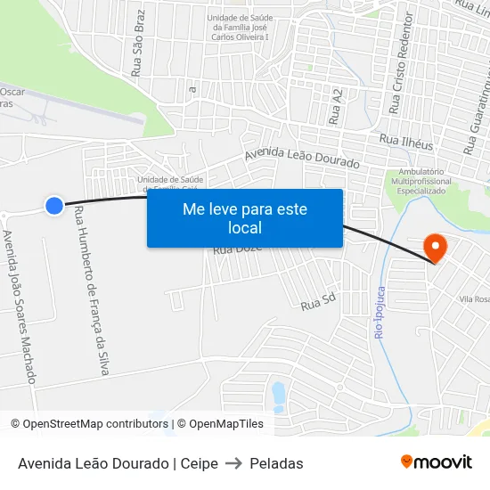 Avenida Leão Dourado | Ceipe to Peladas map
