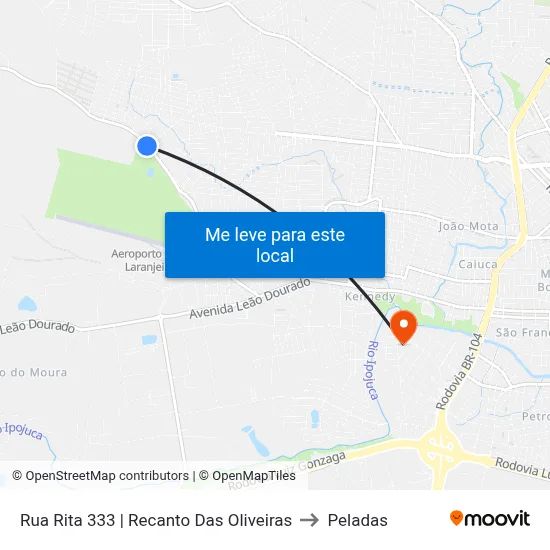 Rua Rita 333 | Recanto Das Oliveiras to Peladas map