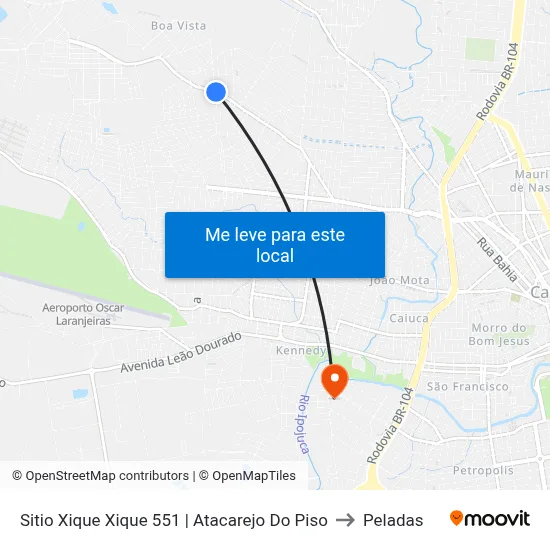 Sitio Xique Xique 551 | Atacarejo Do Piso to Peladas map