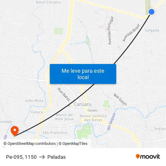 Pe-095, 1150 to Peladas map