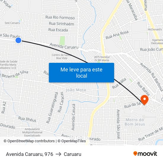 Avenida Caruaru, 976 to Caruaru map