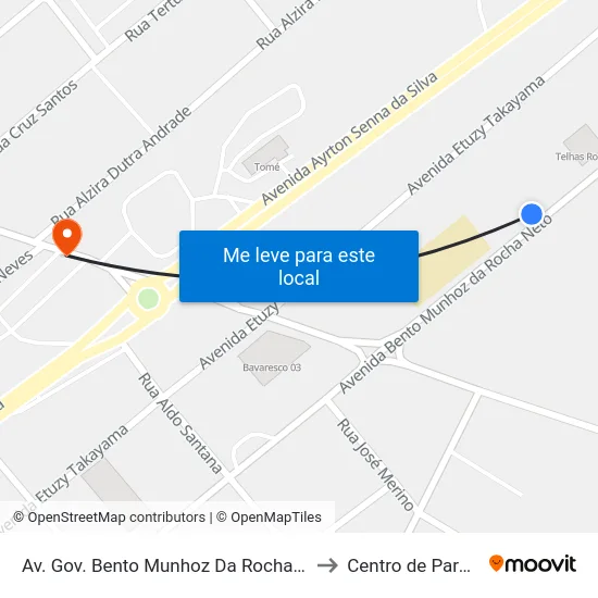 Av. Gov. Bento Munhoz Da Rocha Netto, 3234 to Centro de Paranaguá map