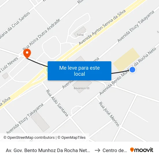 Av. Gov. Bento Munhoz Da Rocha Neto 3133 - Paróquia São João Batista to Centro de Paranaguá map