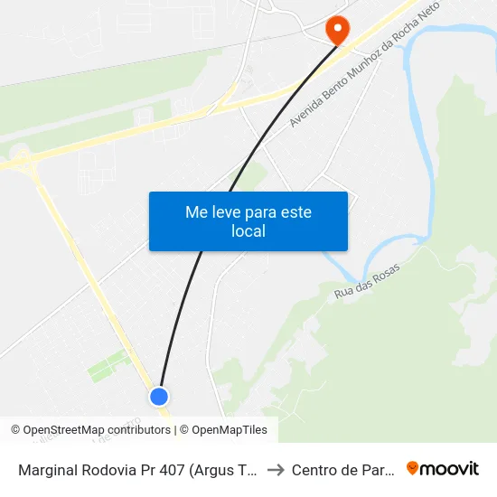 Marginal Rodovia Pr 407 (Argus Thá Heyn), 203 to Centro de Paranaguá map