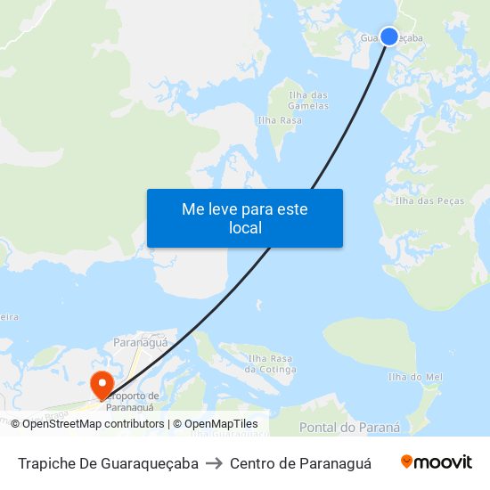 Trapiche De Guaraqueçaba to Centro de Paranaguá map