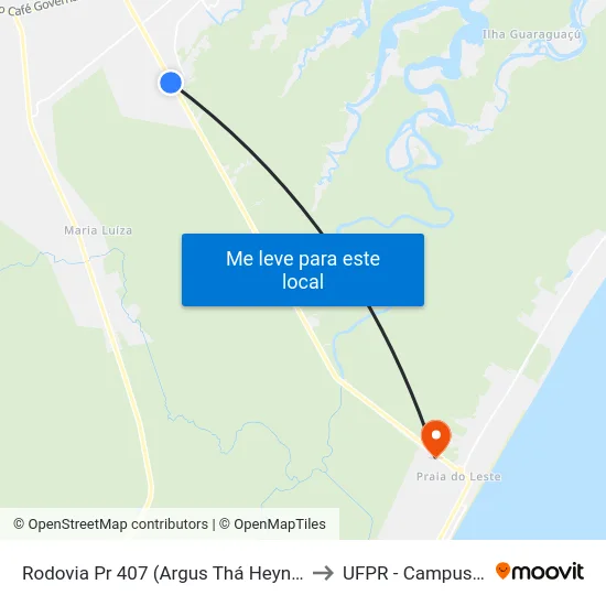 Rodovia Pr 407 (Argus Thá Heyn), 157 - Marginal to UFPR - Campus Marissol map