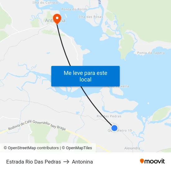 Estrada Rio Das Pedras to Antonina map