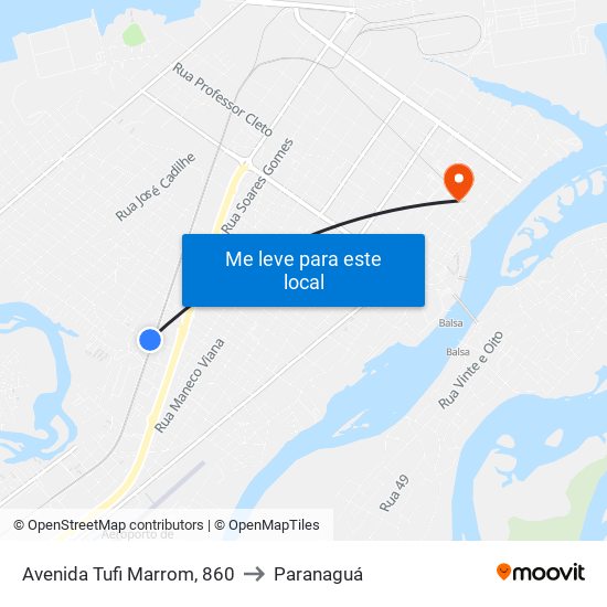 Avenida Tufi Marrom, 860 to Paranaguá map