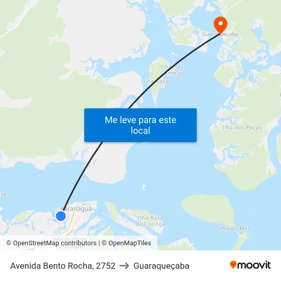Avenida Bento Rocha, 2752 to Guaraqueçaba map