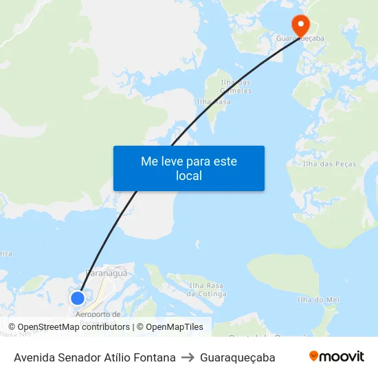 Avenida Senador Atílio Fontana to Guaraqueçaba map