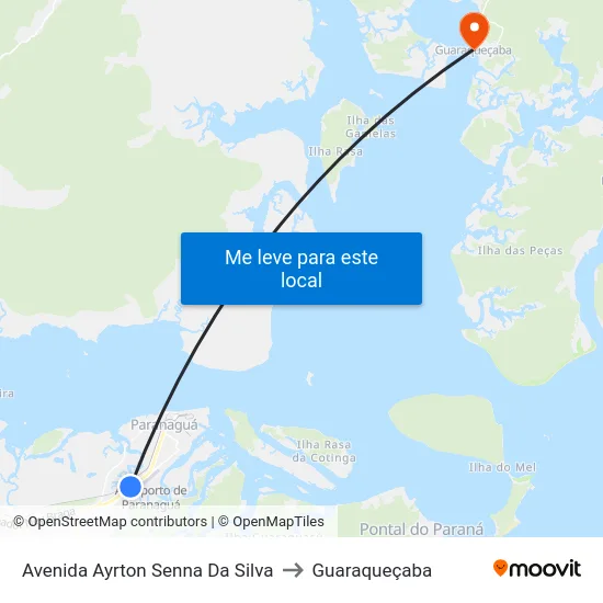 Avenida Ayrton Senna Da Silva to Guaraqueçaba map