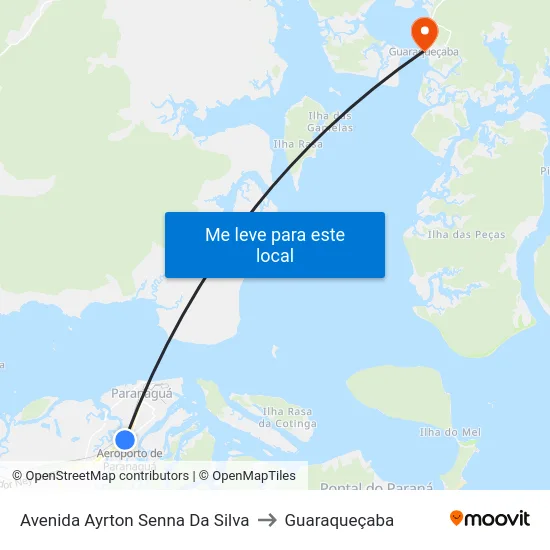 Avenida Ayrton Senna Da Silva to Guaraqueçaba map