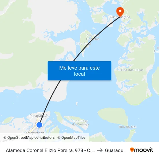 Alameda Coronel Elizio Pereira, 978 - C.E. José Bonifácio to Guaraqueçaba map