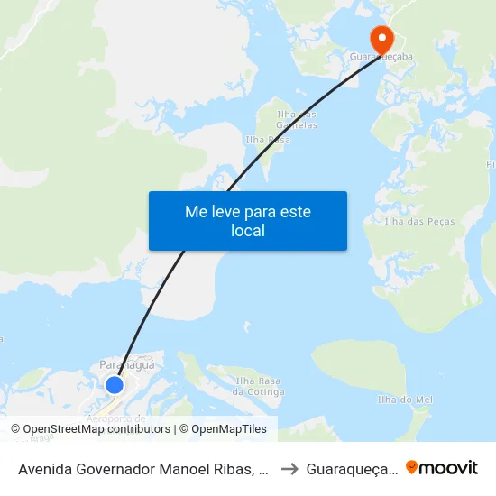 Avenida Governador Manoel Ribas, 2811 to Guaraqueçaba map