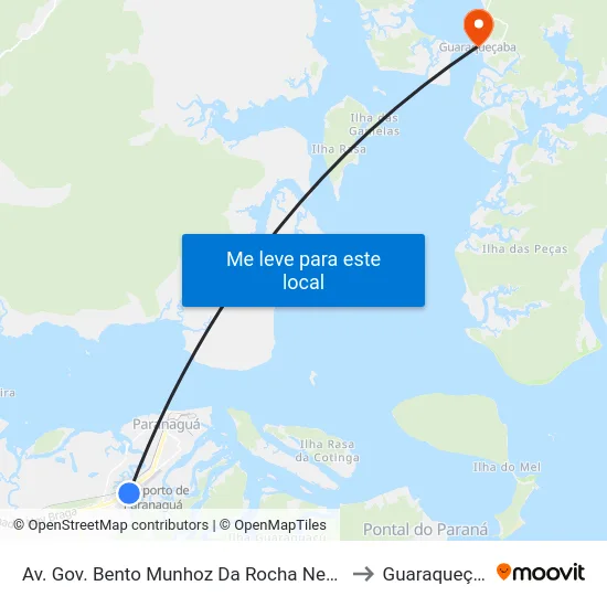 Av. Gov. Bento Munhoz Da Rocha Neto, 2945 to Guaraqueçaba map