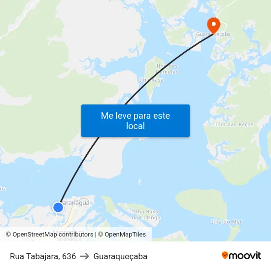 Rua Tabajara, 636 to Guaraqueçaba map