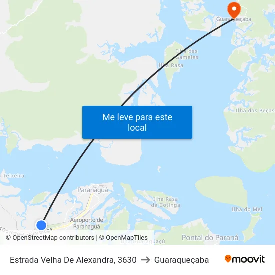 Estrada Velha De Alexandra, 3630 to Guaraqueçaba map