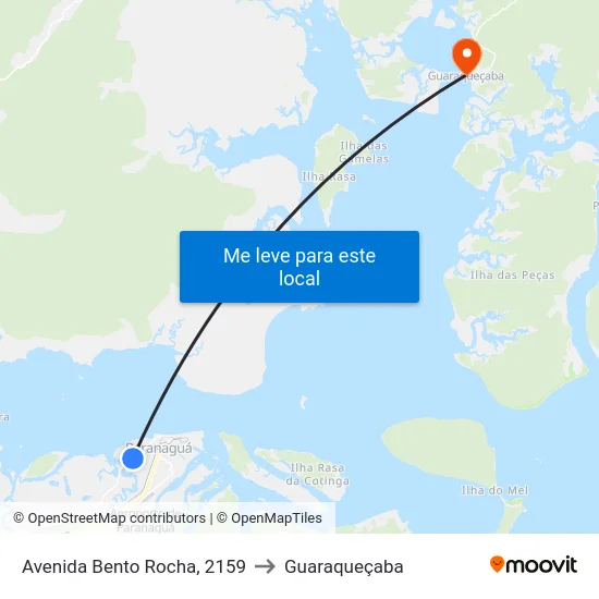 Avenida Bento Rocha, 2159 to Guaraqueçaba map