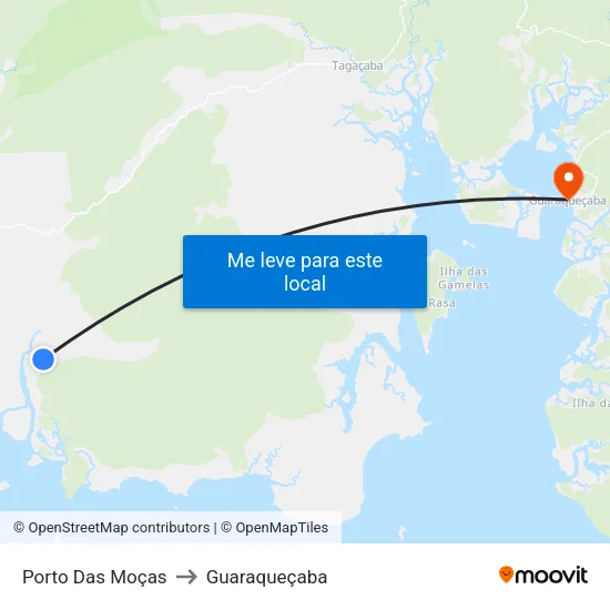 Porto Das Moças to Guaraqueçaba map