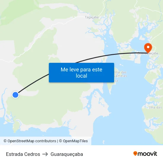 Estrada Cedros to Guaraqueçaba map