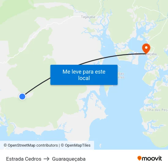 Estrada Cedros to Guaraqueçaba map