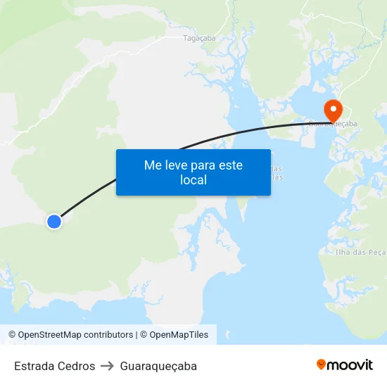 Estrada Cedros to Guaraqueçaba map